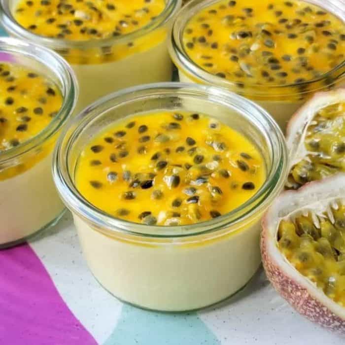 passion fruit mousse, which captures the tropical essence of passion fruit in a cloud-like, creamy mousse