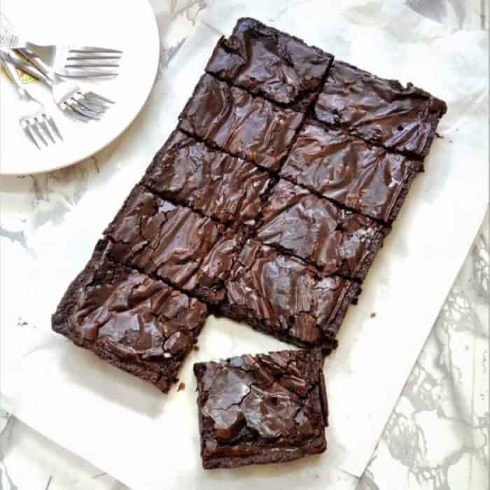 Dense, chewy, and fudgy, these eggless Nutella brownies are a chocolate lover's dream!