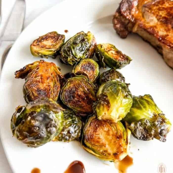 Make your steak dinner memorable with these maple balsamic brussels sprouts!