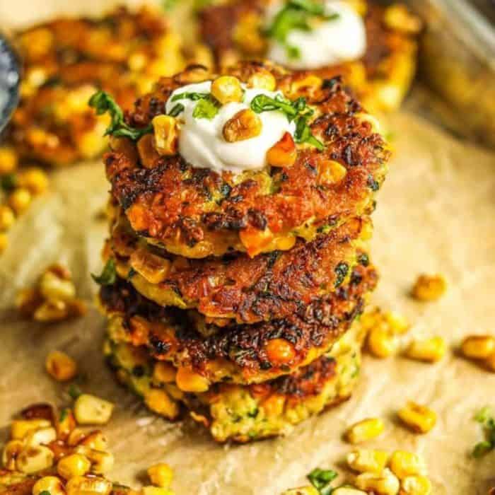 Bound together with a light batter to achieve a golden crust, these fritters harmonize the sweetness of corn with the subtle taste of zucchini.