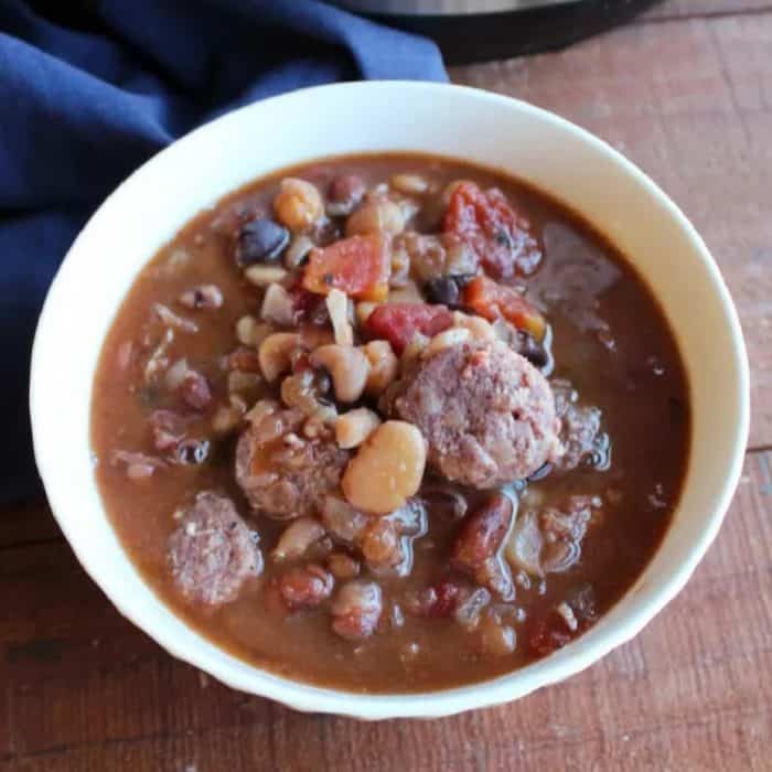 This hearty and delicious Instant Pot bean soup with sausage is an excellent meal that’s quick and easy to make.
