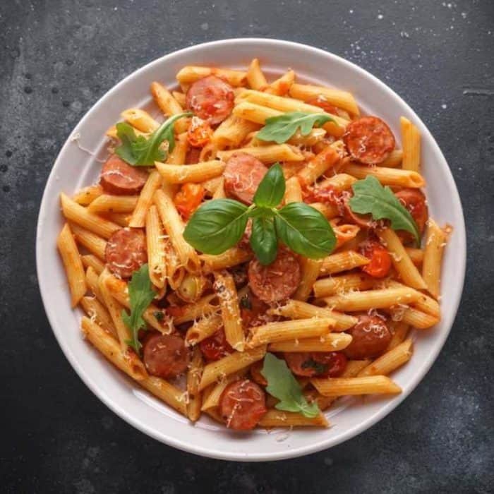 Indulge in a delightful culinary experience with this delicious Kielbasa Pasta recipe!