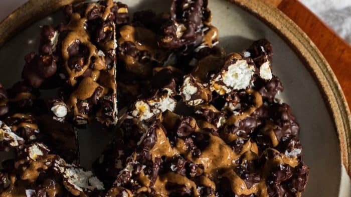 popcorn with the rich intensity of dark chocolate and a hint of sea salt
