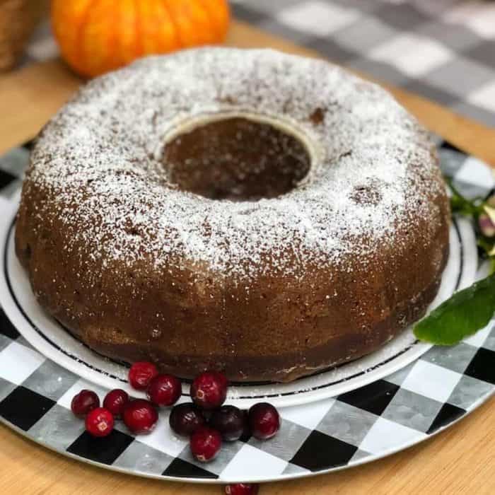 It offers a blend of familiar, comforting flavors: its moist base is sweetened with good ol’ applesauce and studded with raisins and walnuts for a humble yet delicious concoction. 