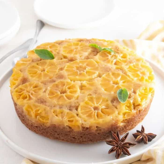 The clementines are brushed with an apricot jam glaze atop a light, olive oil-infused sponge, offering a dynamic but harmonious blend of flavors and textures. 