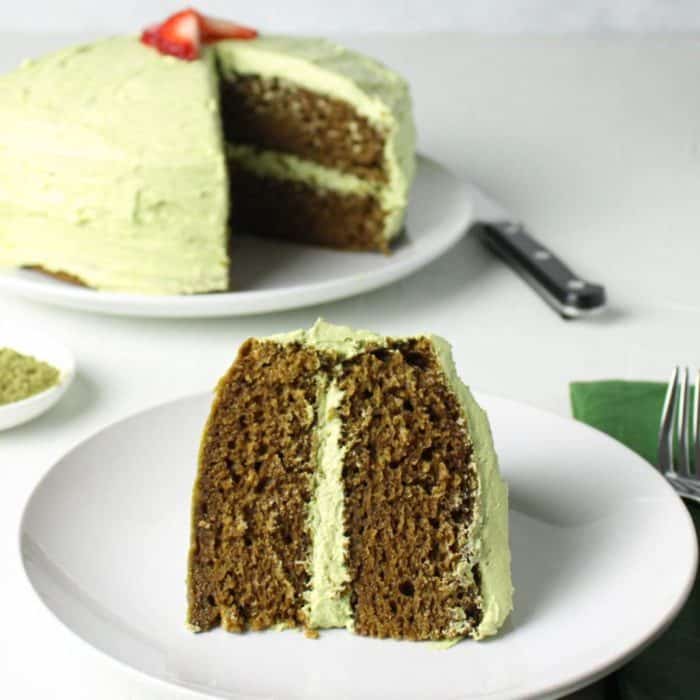 Showcasing the refined, earthy taste of matcha, this unique cake is oh-so-light and airy that’s never too sweet or too dense.