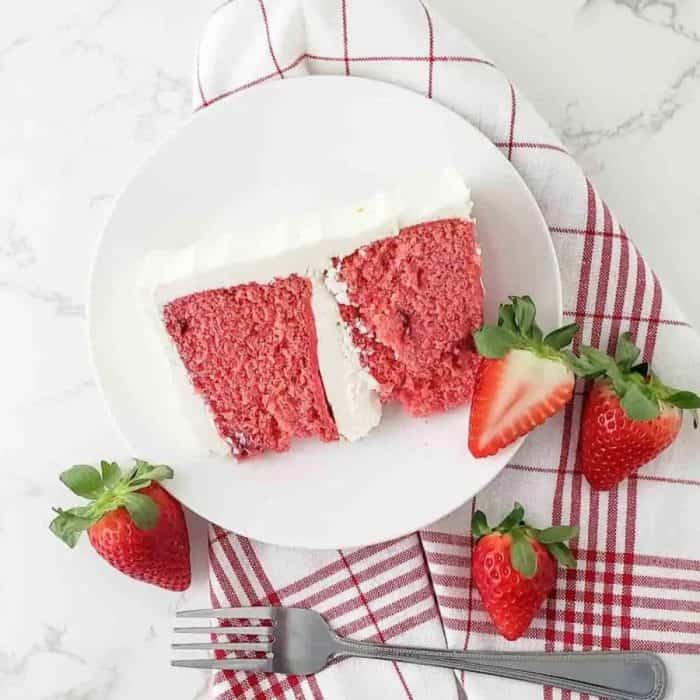 It’s also infused with strawberry extract and speckled with fresh strawberries, promising bursts of authentic berry goodness throughout. 