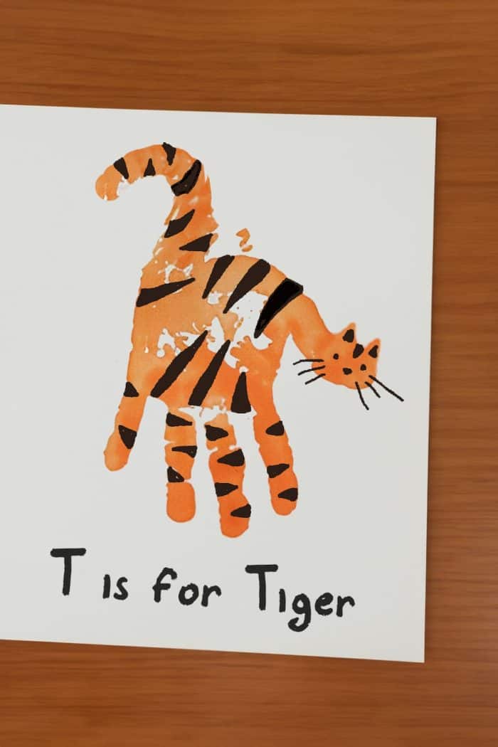 For an educational and artistic display, assign each letter of the alphabet a corresponding animal handprint. 