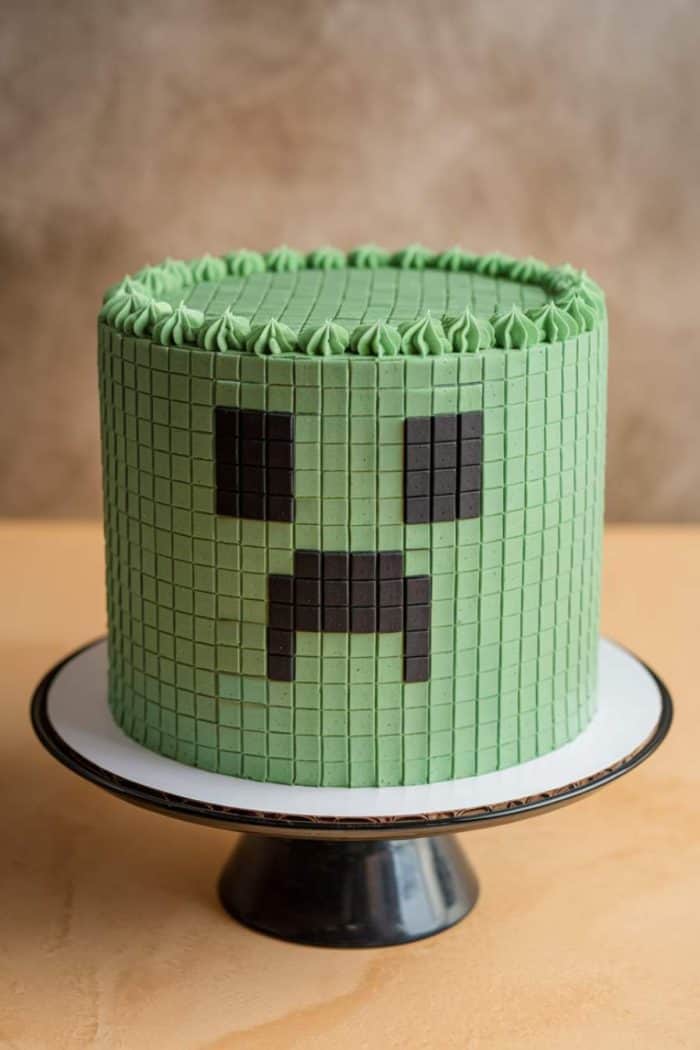 Minecraft Creeper Head Cake Minecraft Cake With A Whole Lotta Edible