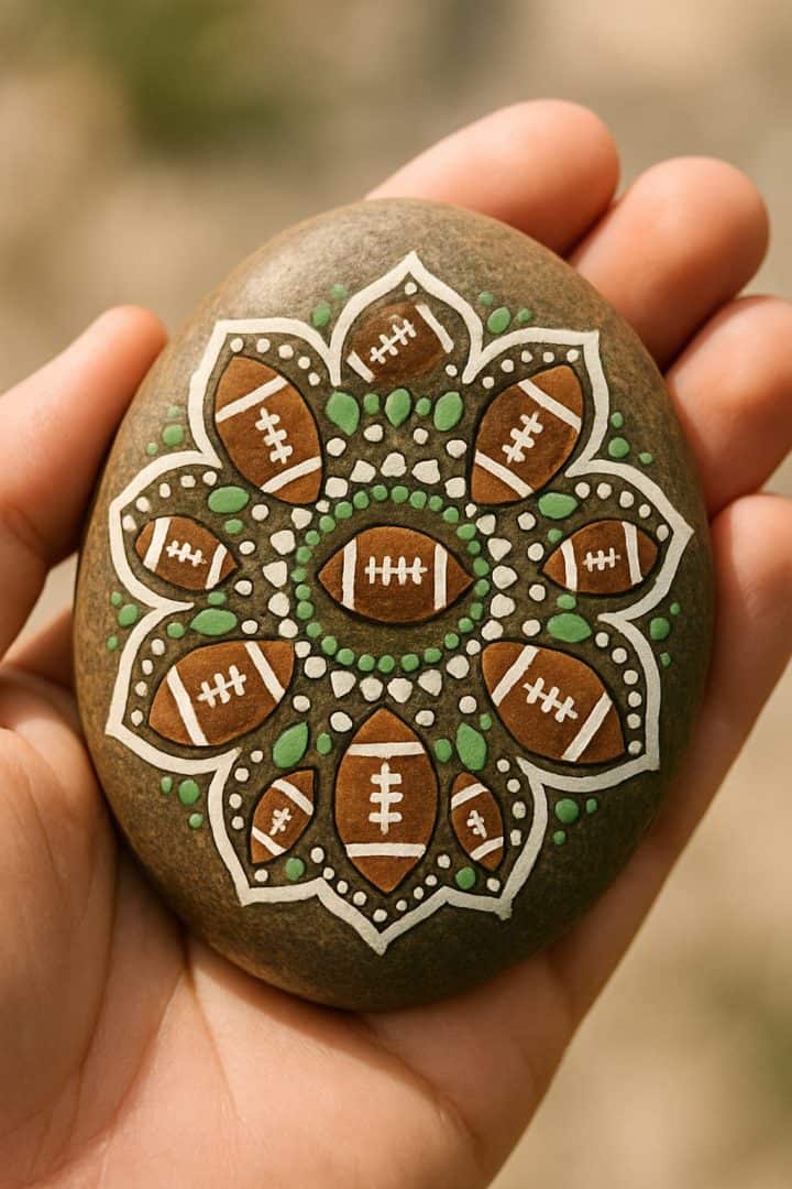 13 Football Painted Rock Ideas for Kids and Tailgate Parties - The ...