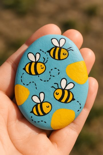 14 Bee Painted Rocks Ideas: Fun and Creative Designs for All Ages - The ...