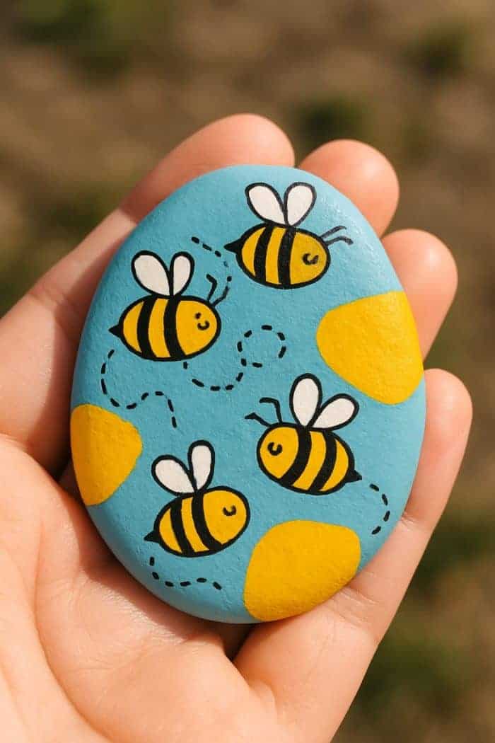 14 Bee Painted Rocks Ideas: Fun and Creative Designs for All Ages - The ...