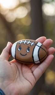 25 Football Painted Rock Ideas for Kids and Tailgate Parties - The ...
