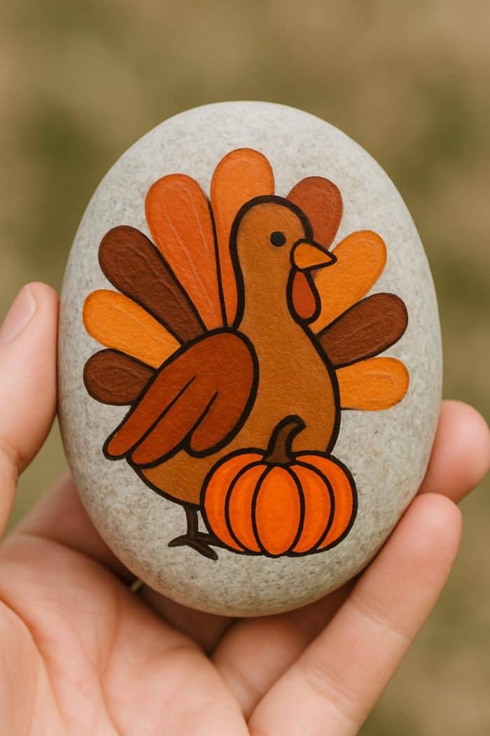 25 Turkey Painted Rocks Ideas for Festive Thanksgiving Crafts - The ...