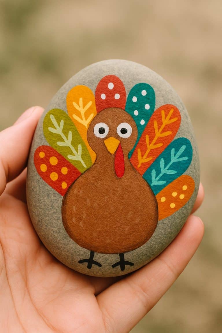 25 Turkey Painted Rocks Ideas for Festive Thanksgiving Crafts - The ...