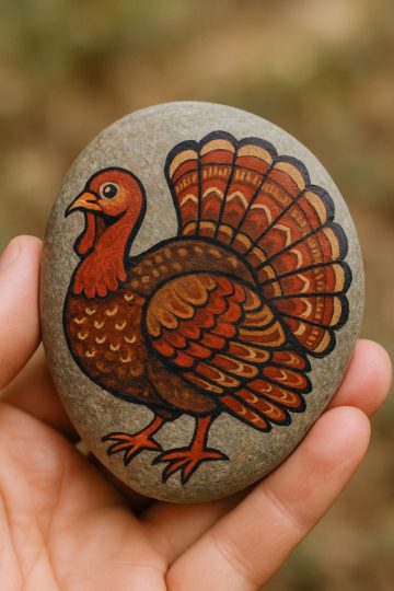 25 Turkey Painted Rocks Ideas for Festive Thanksgiving Crafts - The ...