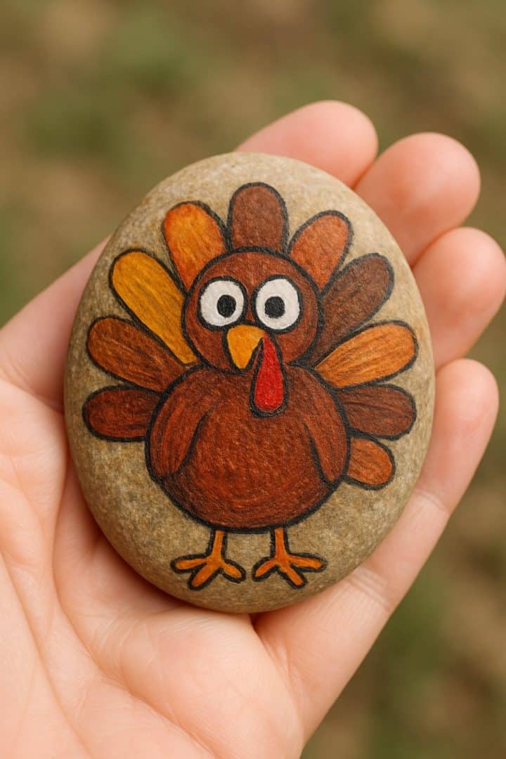 25 Turkey Painted Rocks Ideas for Festive Thanksgiving Crafts - The ...