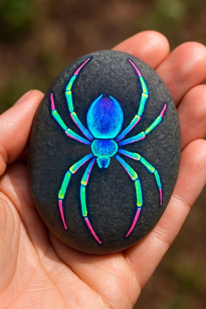 20 Spider Painted Rocks Ideas: Cute & Creepy Designs - The Melrose Family