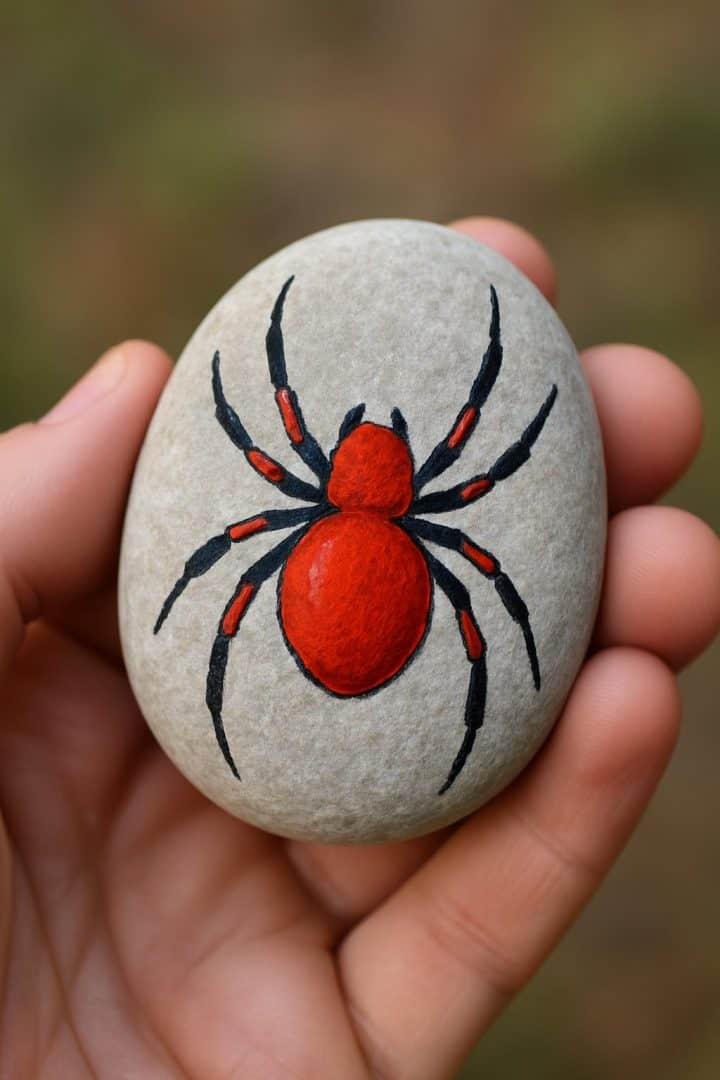 20 Spider Painted Rocks Ideas: Cute & Creepy Designs - The Melrose Family