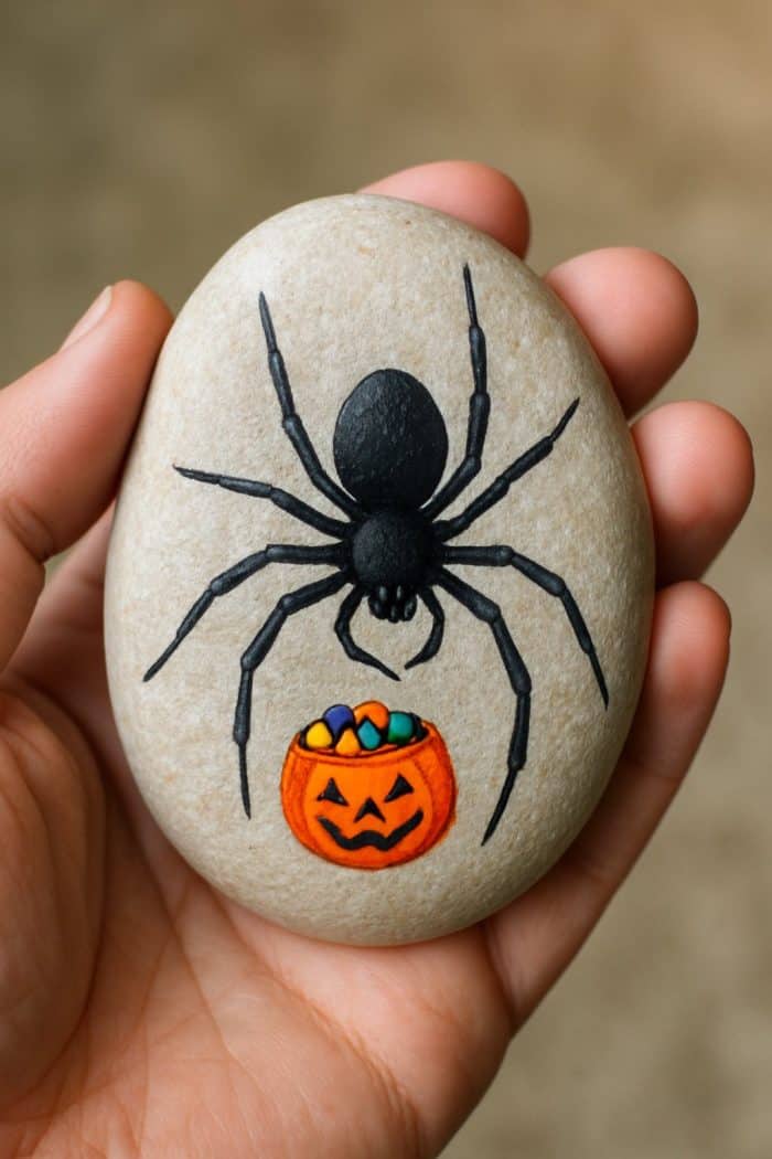 20 Spider Painted Rocks Ideas: Cute & Creepy Designs - The Melrose Family