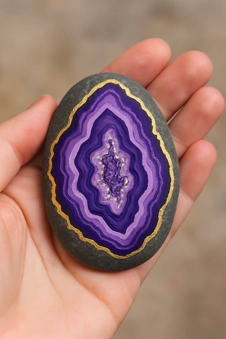 Pretty Purple Rocks 35 Purple Painted Rocks Ideas To Inspire Your Creativity - The Melrose ...